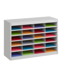 Safco E-Z Stor Steel Literature Organizer, 24 Compartments, 25-3/4inH, Gray