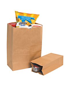 Partners Brand Grocery Bags, 16inH x 4 1/2inW x 2 1/2inD, Kraft, Case Of 500