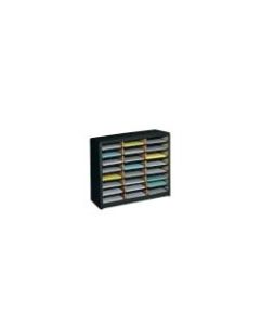 Safco Value Sorter Steel Corrugated Literature Organizer, 24 Compartments, Black