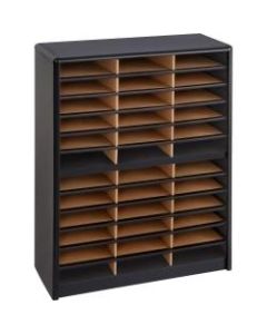 Safco Value Sorter Steel Corrugated Literature Organizer, 36 Compartments, Black