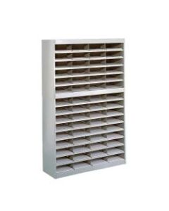 Safco E-Z Stor Steel Literature Organizer, 60 Compartments, 60inH, Gray