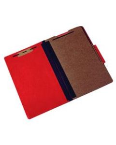 Pressboard Classification Folder, 6-Part, Legal Size, 30% Recycled, Red (AbilityOne 7530-01-463-2324)