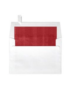 LUX Square Envelopes, 6 1/2in x 6 1/2in, Self-Adhesive, Red/White, Pack Of 50