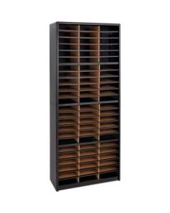 Safco Value Sorter Steel Corrugated Literature Organizer, 72 Compartments, Black