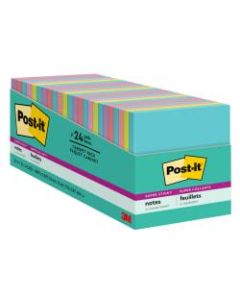 Post it Notes Super Sticky Notes, 3in x 3in, Miami, Pack Of 24 Pads