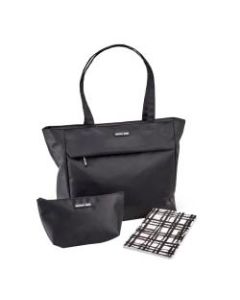 Overland Geoffrey Beene 3-Piece Womens Business Tote Set, Black