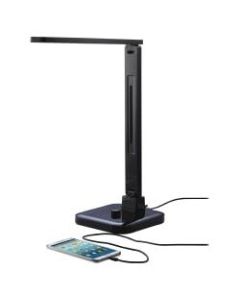 Lorell LED Bluetooth Desk Lamp, Dimmable, Music Controls, Black
