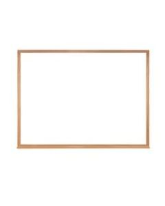 Mammoth Office Products Dry-Erase Whiteboard, 18in x 24in, Wood Frame With Brown Finish