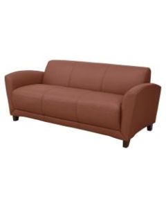 Lorell Accession Bonded Leather Reception Sofa, Tan