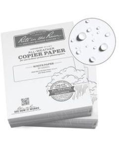 Rite in the Rain Weatherproof Laser Printer Paper, Letter Size (8 1/2in x 11in), 85 (U.S.) Brightness, 100 Lb, White, Ream Of 500 Sheets