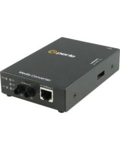 Perle S-110P-S2ST80 Media Converter - 1x PoE (RJ-45) Ports - 1 x ST Ports - 100Base-ZX, 10/100Base-TX - Rail-mountable, Rack-mountable, Wall Mountable