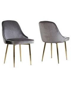 Glamour Home Alpha Dining Chairs, Sandy Brown, Set Of 2 Chairs