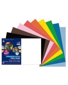 Tru-Ray Construction Paper, 50% Recycled, Assorted Colors, 12in x 18in, Pack Of 50