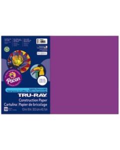 Tru-Ray Construction Paper, 50% Recycled, 12in x 18in, Magenta, Pack Of 50