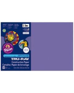 Tru-Ray Construction Paper, 50% Recycled, 12in x 18in, Violet, Pack Of 50