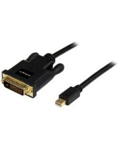 StarTech.com 6 ft Mini DisplayPort to DVI Adapter Converter Cable - Mini DP to DVI 1920x1200 - Black - 6 ft DVI/Mini DisplayPort Video Cable for TV, Notebook, Ultrabook, Projector, Monitor, Video Device, MacBook - First End: 1 x Mini DisplayPort Male