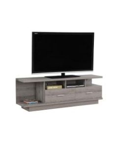 Monarch Specialties TV Stand, Open Concept, 2 Drawers, For Flat-Panel TVs Up To 60in, Dark Taupe