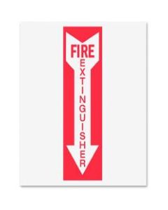 Tarifold Safety Sign Inserts - 6 / Pack - Fire Extinguisher Print/Message - Rectangular Shape - Red Print/Message Color - Tear Resistant, Durable, Water Proof, Long Lasting - White, Red