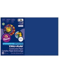 Tru-Ray Construction Paper, 50% Recycled, 12in x 18in, Royal Blue, Pack Of 50