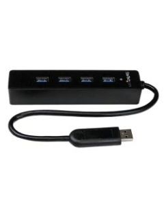 StarTech.com 4 Port Portable SuperSpeed USB 3.0 Hub with Built-in Cable - Add four USB 3.0 ports to your laptop or Ultrabook using this slim portable hub with an extended-length cable - Works with virtually any USB 3.0 equipped computer