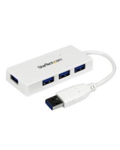 StarTech.com Portable 4 Port SuperSpeed Mini USB 3.0 Hub - White