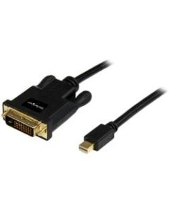 StarTech.com 3 ft Mini DisplayPort to DVI Adapter Converter Cable - Mini DP to DVI 1920x1200 - Black - 3 ft DVI/Mini DisplayPort Video Cable for Video Device, Notebook, Ultrabook, TV, Projector, Monitor, MacBook