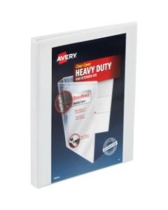Avery Heavy-Duty View 3-Ring Binder, 1/2in Slant Rings, White