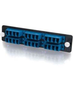 C2G Q-Series 24-Strand, LC Quad, PB Insert, MM/SM, Blue LC Adapter Panel - 24 x LC - 24 Port(s) - 24 x RJ-11 - 24 x