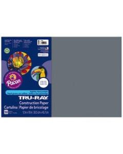 Tru-Ray Construction Paper, 50% Recycled, 12in x 18in, Slate, Pack Of 50