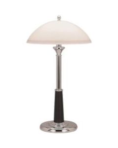 Lorell LED Contemporary Table Lamp, Frosted Glass Shade , Chrome