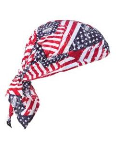 Ergodyne Chill-Its 6710CT Evaporative Cooling Triangle Hats With Cooling Towels, Stars & Stripes, Pack Of 6 Hats