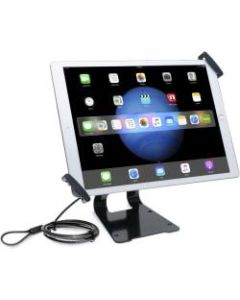 CTA Digital Adjustable Anti-Theft Security Grip and Stand for Large Tablets 9.7in - 14in - Black