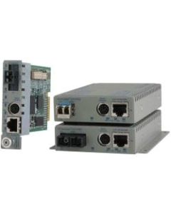Omnitron Systems 10/100/1000BASE-T UTP to 1000BASE-X Media Converter and Network Interface Device - 1 x Network (RJ-45) - Management Port - 1000Base-X - 1 x Expansion Slots - 1 x SFP Slots - Desktop