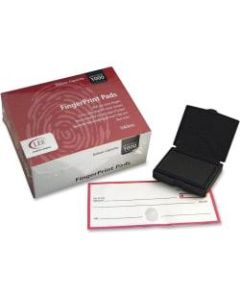 LEE Inkless FingerPrint Pad - 12 / Dozen - 2in Height x 2.3in Width x 1.8in Depth - Black Ink