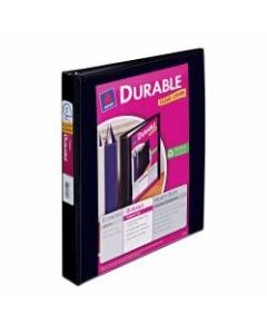 Avery Durable View 3-Ring Binder With EZ-Turn Rings, 1in D-Rings, 43% Recycled, Black