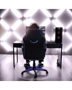 Floortex Gaming 9-Sided Chair Mat For Carpets, 38in x 39in, Clear