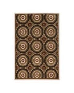 Linon Home Decor Products Kymm Area Rug, Blount, 5ft x 7ft 6in, Brown/Beige