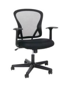 OFM Essentials Swivel Mesh Mid-Back Task Chair, Black/Silver