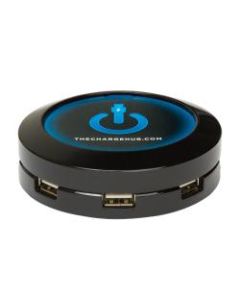 ChargeHub X7 7-Port USB Charger, Round, Black, CRGRD-X7-001