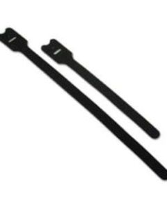 C2G 12in Screw-mountable Hook-and-Loop Cable Ties - 10pk - Black - 10 Pack