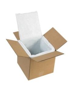 Office Depot Brand Deluxe Insulated Box Liners, 8inH x 8inW x 8inD, White, Case Of 5