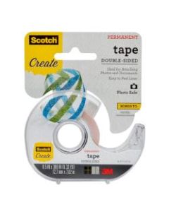 Scotch Permanent Double-Sided Scrapbooking, Photo & Document Tape, 1/2in x 300in, Clear