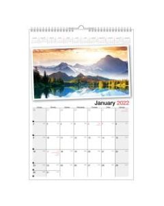 Office Depot Brand Monthly Wall Calendar, 12in x 17in, Scenic, January to December 2022