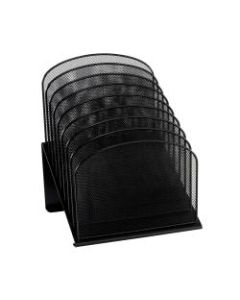 Safco Onyx Mesh 8-Tier Desk Organizer, 14inH x 11 3/4inW x 10 3/4inD, Black