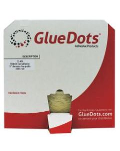 Glue Dots, 1/2in, Medium Tack, Case Of 3,000