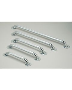 Medline Knurled Grab Bars, 24in, Chrome, Case Of 3