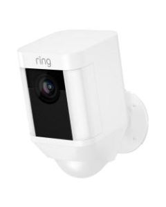 Ring Certified Refurbished Battery Powered Spotlight Camera, White