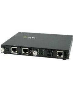Perle SMI-1110-S1SC40U Media Converter - 2 x Network (RJ-45) - 1 x SC Ports - Management Port - 10/100/1000Base-T, 1000Base-BX - Rail-mountable, Rack-mountable, Wall Mountable