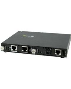 Perle SMI-1110-S1SC40D Media Converter - 2 x Network (RJ-45) - 1 x SC Ports - Management Port - 10/100/1000Base-T, 1000Base-BX - Rail-mountable, Rack-mountable, Wall Mountable