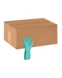 ProGuard Flock Lined Nitrile Gloves, X-Large, Green, Pack Of 12